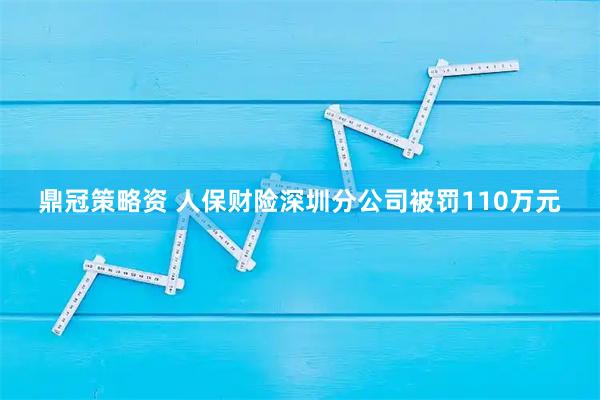 鼎冠策略资 人保财险深圳分公司被罚110万元